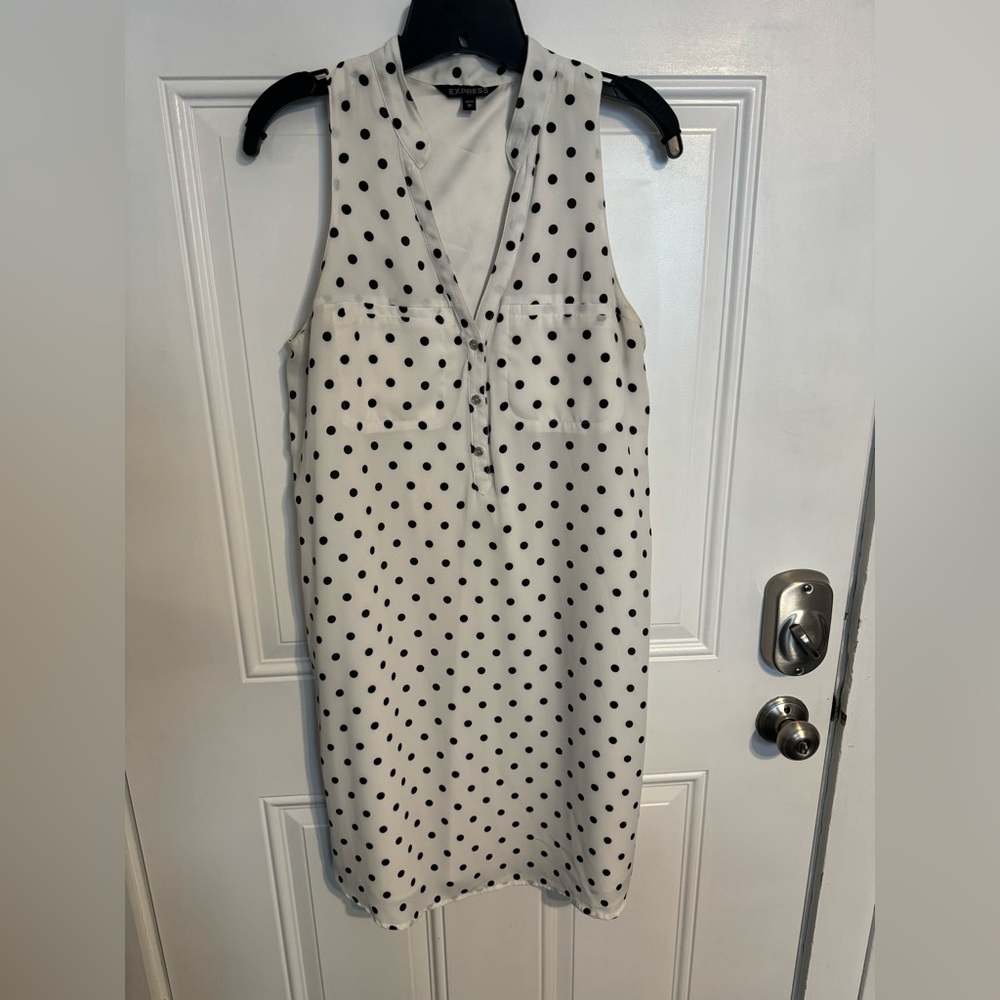 Express Women's Polka Dot sleeveless Mini Dress (size M)